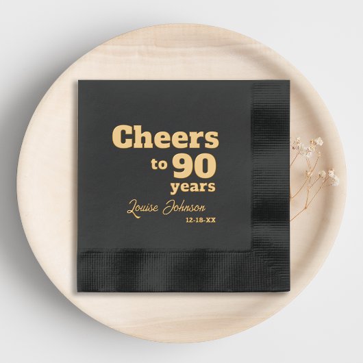 Elegant gejuich voor 90 jaar 90ste verjaardagsfees folie servetten