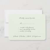 Elegant, gekanaliseerd bos, bosgrond bruiloft RSVP kaartje (Achterkant)