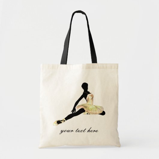 elegant geklede ballerina in ivoor tote bag (Voorkant)