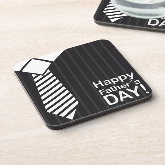 Elegant gekleed met vrolijke vaders dag wens bier onderzetter (Linkerzijde)