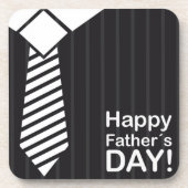 Elegant gekleed met vrolijke vaders dag wens bier onderzetter (Voorkant)