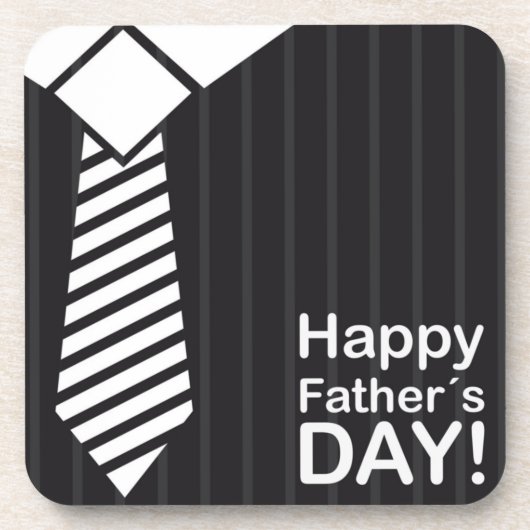 Elegant gekleed met vrolijke vaders dag wens bier onderzetter (Voorkant)