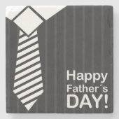 Elegant gekleed met vrolijke vaders dag wens stenen onderzetter