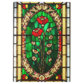 Elegant gekleurd glas Rode Bloem Klembord (Achterkant)