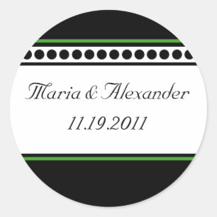 Elegant gekleurde groene accentafdichtingen / Stic Ronde Sticker
