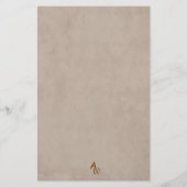 Elegant gekleurde persoonlijke schrijfbenodigdhede briefpapier (Achterkant)