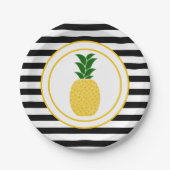 Elegant gele ananas papieren bordje (Voorkant)