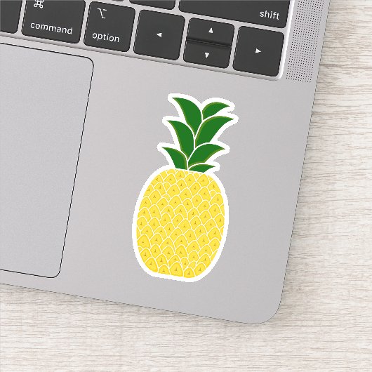 Elegant gele ananas sticker (Detail)