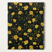 Elegant gele boterbloem patroon planner (Achterkant)