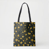 Elegant gele boterbloem patroon tote bag (Voorkant)