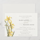 Elegant - gele deffodil - stellen - schoeisel uitn bedankkaart (Voorkant / Achterkant)