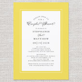 Elegant gele en witte bruiloft — stelletjes kaart