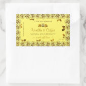 Elegant gele etiketten van het Product Kute Flower (Tas)