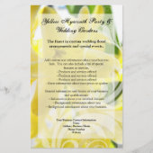 Elegant gele hyacinth met witte wervelkolom flyer (Voorkant)