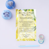 Elegant gele hyacinth met witte wervelkolom flyer (Enkel)