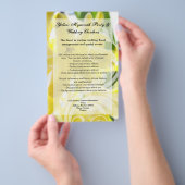 Elegant gele hyacinth met witte wervelkolom flyer (Hand)