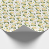 Elegant gele Hydragea bloemen patroon Cadeaupapier (Hoek)