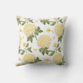 Elegant gele Hydragea bloemen patroon Kussen (Achterkant)