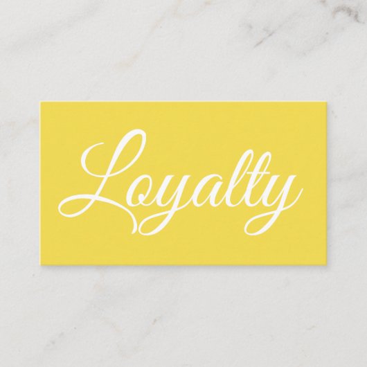 Elegant gele moderne loyaliteitskaart visitekaartje (Voorkant)