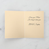 Elegant Gele Moederdag Kaart (Binnen)