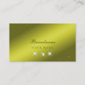 Elegant gele olijven groene sparkle juwelen modern visitekaartje (Voorkant)