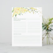 Elegant gele rozen Floral Vrijgezellenfeest Recipe (Staand voorkant)