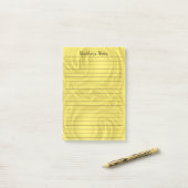 Elegant Gele Schaduwen en Zwemelen Aangepast Post-it® Notes (Op bureau)
