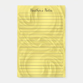 Elegant Gele Schaduwen en Zwemelen Aangepast Post-it® Notes (Voorkant)