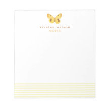 Elegant gele stripes en vlinder - speciaal aangepa