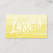 Elegant gele waterverf penseelstreken zweepslagen visitekaartje (Voorkant)