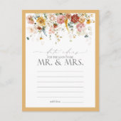 Elegant gele Waterverf van wilde bloemen Datum ide Briefkaart (Voorkant)