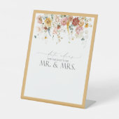 Elegant gele Waterverf van wilde bloemen Datum ide Reclamebord Met Voetstuk (Voorkant)