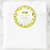 Elegant gele witte etiketten van Rozen die bloeien (Tas)