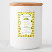 Elegant gele witte etiketten van Rozen die bloeien (Voorkant)