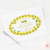 Elegant gele witte etiketten van Rozen die bloeien (Envelop)