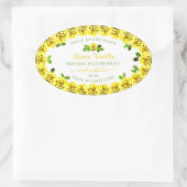 Elegant gele witte etiketten van Rozen die bloeien (Tas)