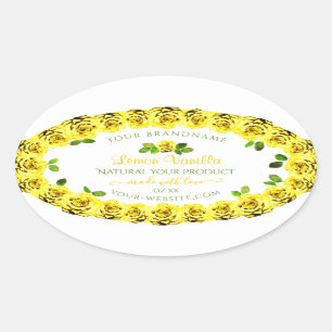 Elegant gele witte etiketten van Rozen die bloeien