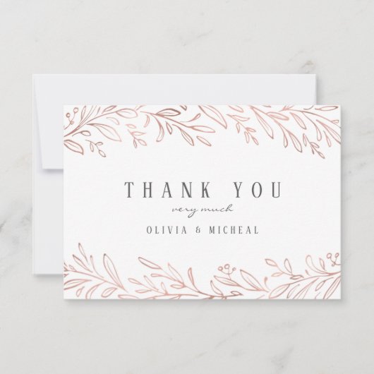 Elegant geled roos goud botanisch bedankt (Voorkant)