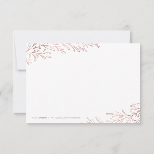 Elegant geled roos goud botanisch bedankt (Achterkant)