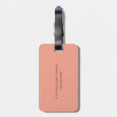 Elegant gelekt Roos met gladde glans Glitter Bagagelabel (Achterkant verticaal)