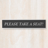 Elegant "GELIEVE EEN ZETEL TE NEMEN!" Deurbordje (Voorkant)