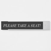Elegant "GELIEVE EEN ZETEL TE NEMEN!" Deurbordje (Voorkant)