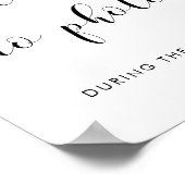 Elegant Gelieve geen foto's trouwbord te tekenen Poster (Hoek)