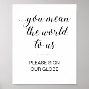 Elegant Gelieve Onze Wereld Huwelijk Te Onderteken Poster