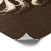 Elegant "Geloof" Gouden Script op perkament Poster (Hoek)