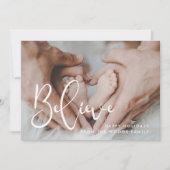 Elegant Geloof Kerst Inspirerend Foto Feestdagenkaart (Voorkant)