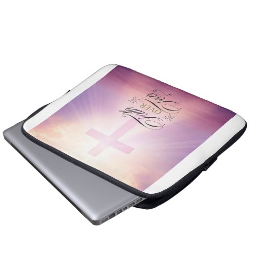 Elegant geloof over Fear Electronics Bag Laptop Sleeve (Voorkant onderkant)