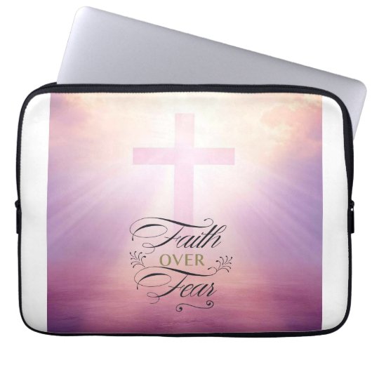 Elegant geloof over Fear Electronics Bag Laptop Sleeve (Voorkant)