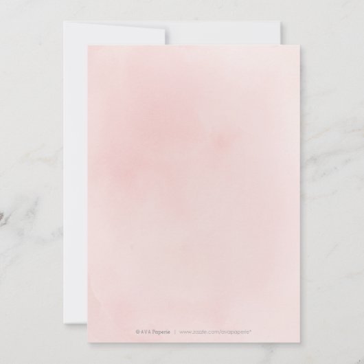 Elegant gelooid roos goud botanische florale bruil kaart (Achterkant)