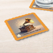 Elegant geluid kartonnen onderzetters (Gebogen)